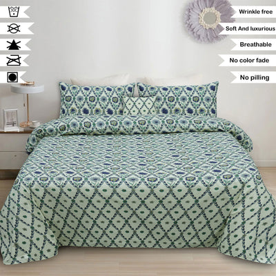 Casa Bonita Cotton Printed Flat Sheet Set