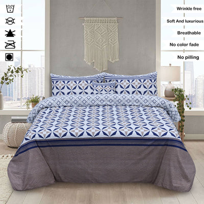 Alligo Microfiber Printed Flat Sheet Set