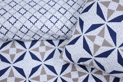 Alligo Microfiber Printed Flat Sheet Set