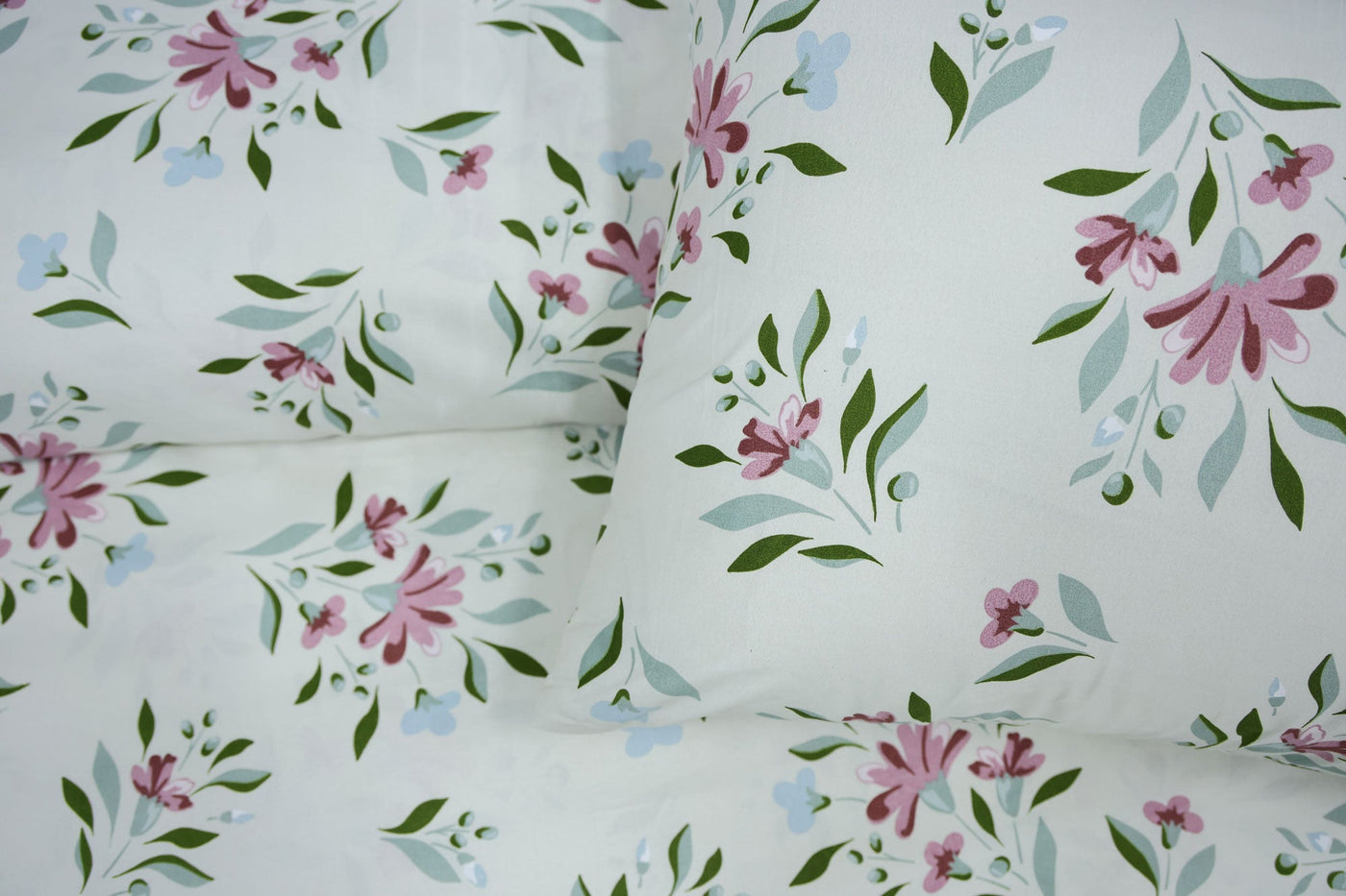 Botanical Garden Microfiber Printed Flat Sheet Set