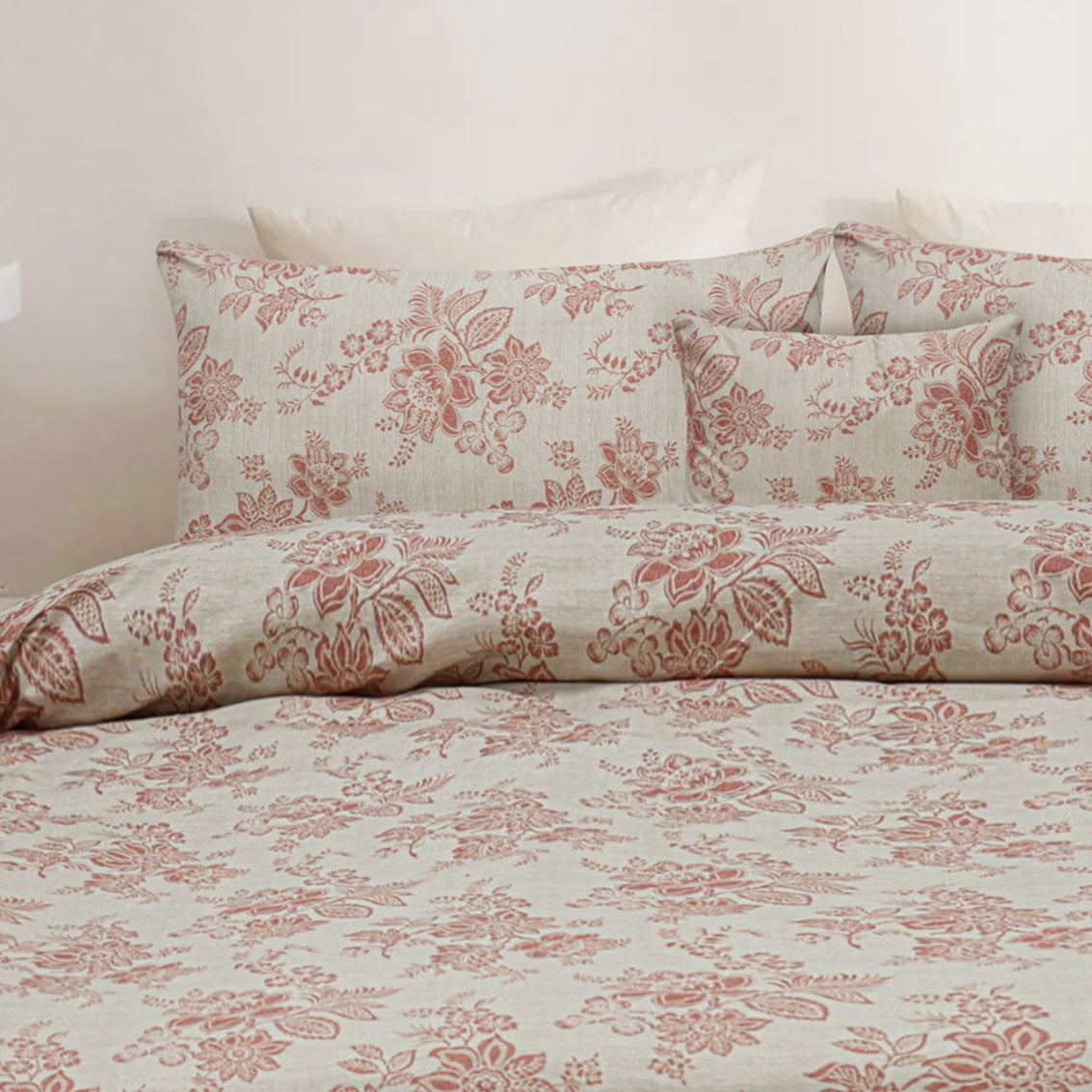 Glam Rose Cotton Printed Flat Sheet Set