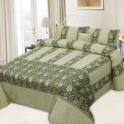 Petaline Cotton Printed Flat Sheet Set