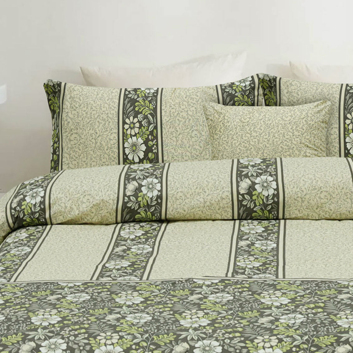 Petaline Cotton Printed Flat Sheet Set