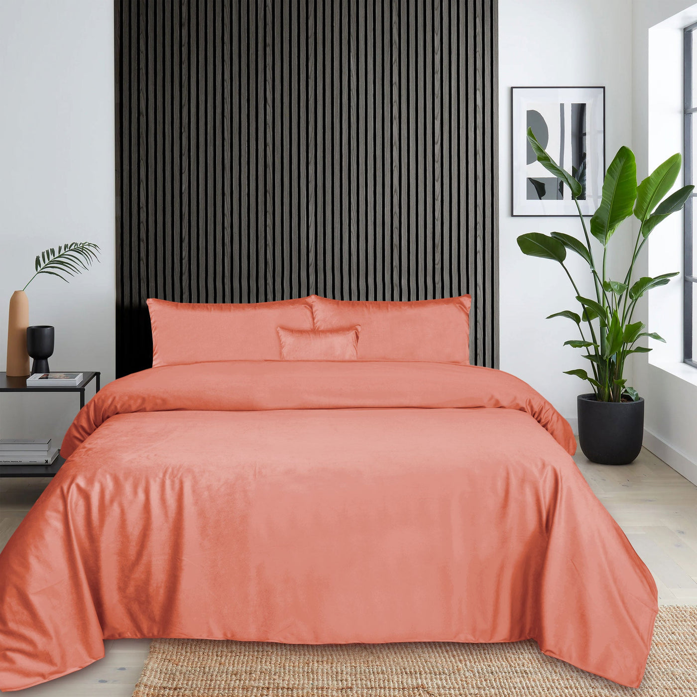 Luxury Pink Velvet Complete Bedding Set