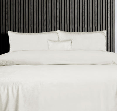 Luxury White Velvet Duvet Cover Bedding Set